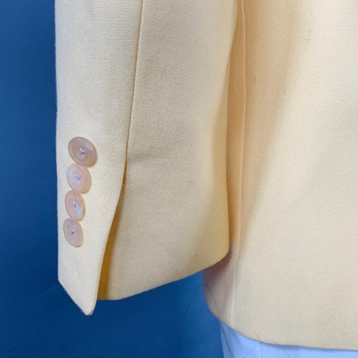 ALEXANDER MCQUEEN Size 42 Yellow Cotton Notch Lapel Single Button Sport Coat