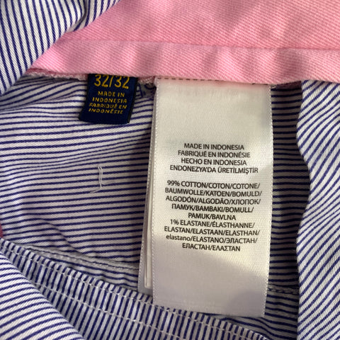 RALPH LAUREN Size 32 Pink Pastel Cotton Elastane Zip Fly Casual Pants