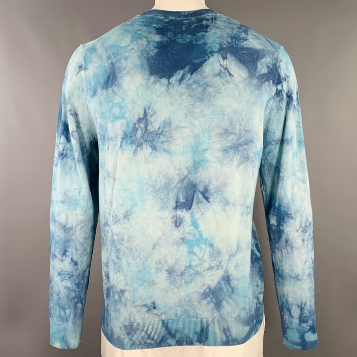 PS by PAUL SMITH Size L Blue Tie Dye Cotton Crew Neck Pullover