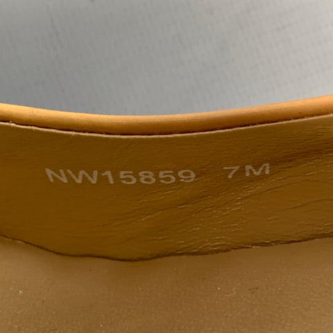 STUART WEITZMAN Size 7 Tan Patent Leather Peep Toe Pumps