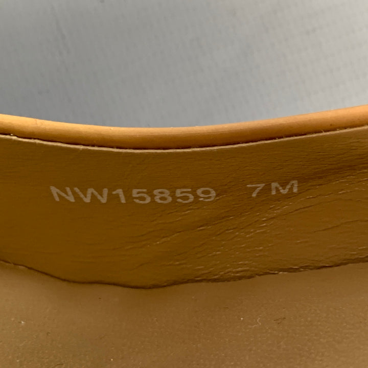 STUART WEITZMAN Size 7 Tan Patent Leather Peep Toe Pumps
