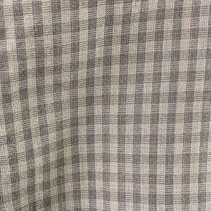 DOLCE & GABBANA Size 34 Grey Charcoal Checkered Cotton Cuffed Casual Pants