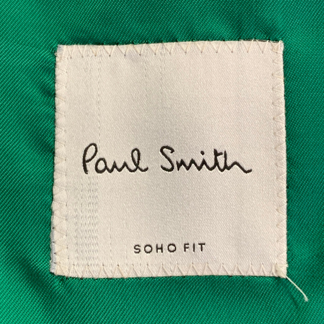 PAUL SMITH Size 44 Regular Soho Black Twill Wool Notch Lapel Sport Coat