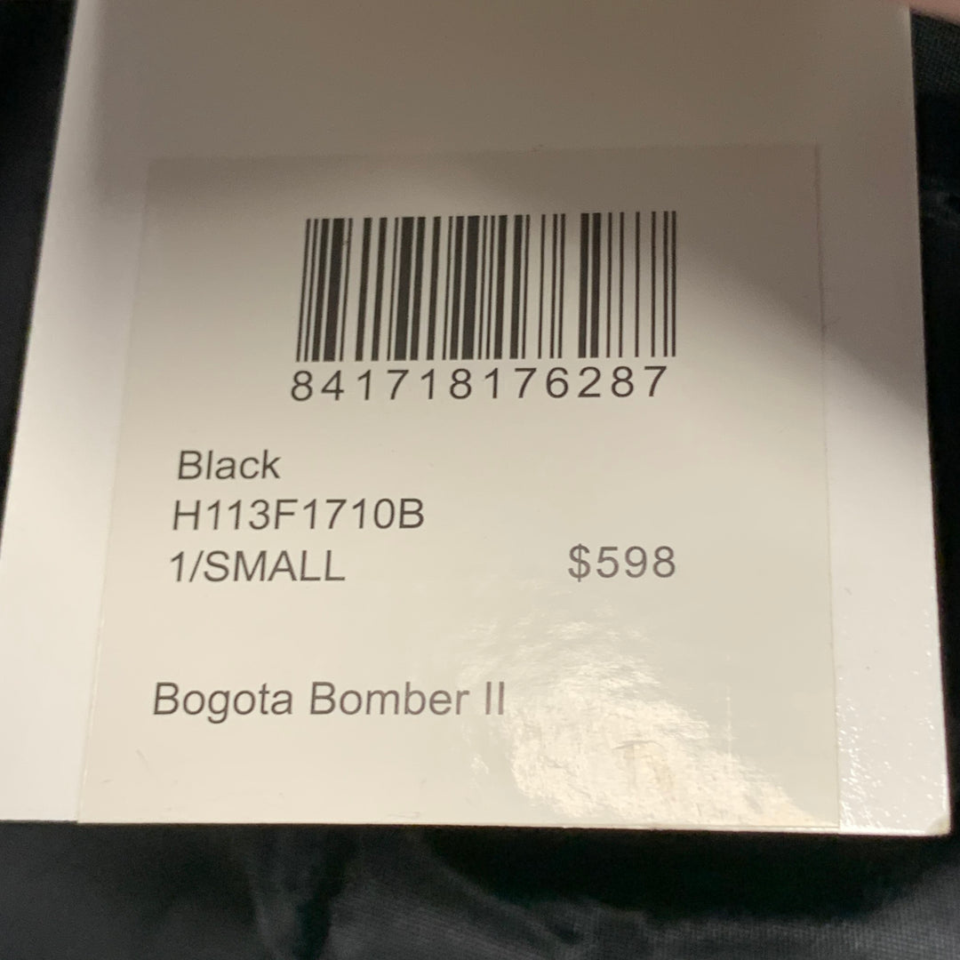 JOHN ELLIOTT Bogota II Size S Black Nylon Zip Up Bomber Jacket