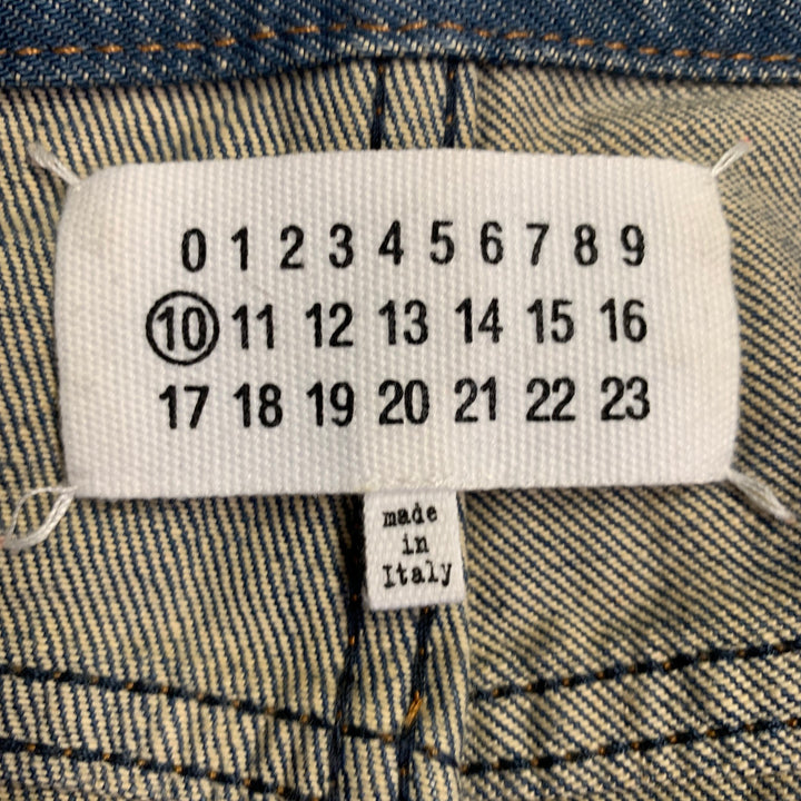 MAISON MARGIELA Size 36 Blue Washed Cotton Denim Twill Tapered Zip Fly Jeans