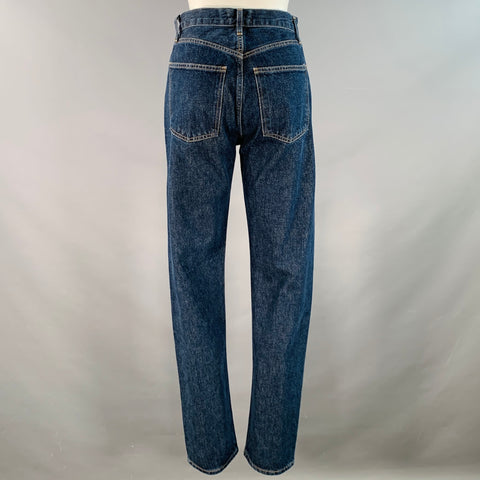 Jean droit en coton indigo AGOLDE Taille 25 avec braguette boutonnée, coupe ajustée, style années 90