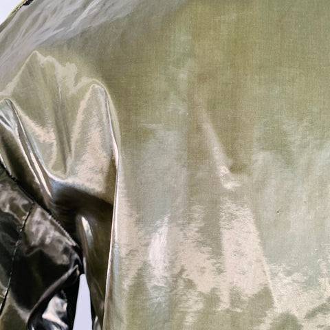 MR & MRS Parka veste vert olive chatoyant en coton mélangé, taille XS