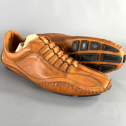 PIKOLINOS Size 10 Tan Leather Drivers Loafers