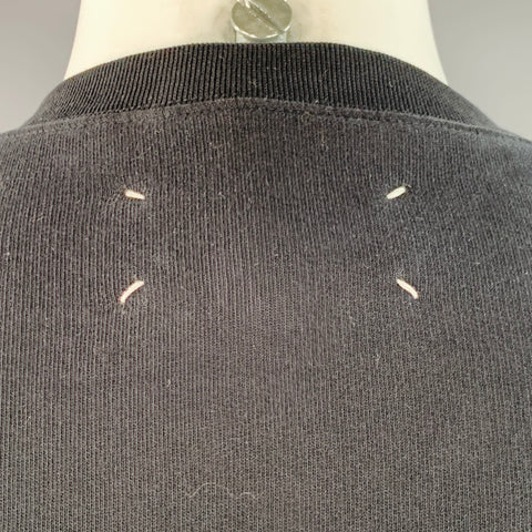 MAISON MARGIELA Size S Black Cotton Elbow Patches Sweatshirt