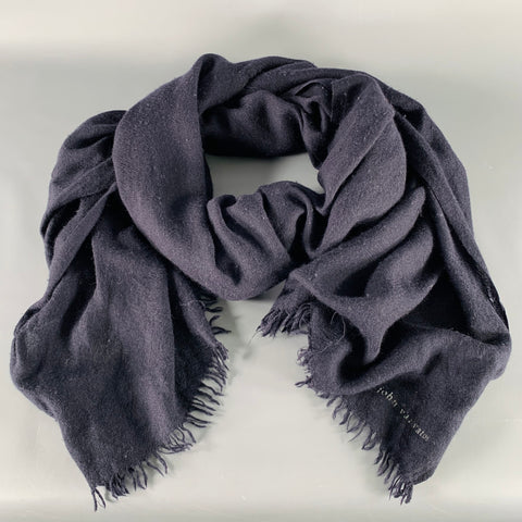 JOHN VARVATOS Navy Cashmere Scarf