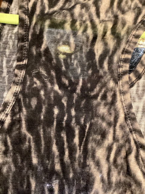HAIDER ACKERMANN Size S Tan Black Leopard  Print Cotton Blend Tank Top