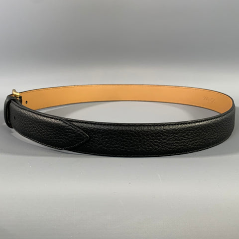 MORJAS Size 33 Black Pebble Grain Leather Belt