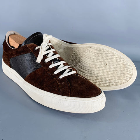 COMMON PROJECTS Size 11 Brown Leather Low Top Sneakers
