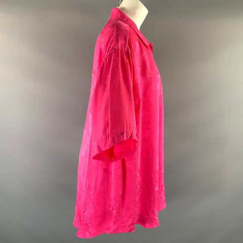 BALENCIAGA Size 34 Pink Viscose Jacquard Pajama Set