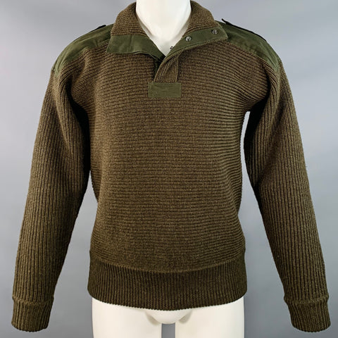RLX by RALPH LAUREN Size M Forest Green Wool Knit High Neck Sweater