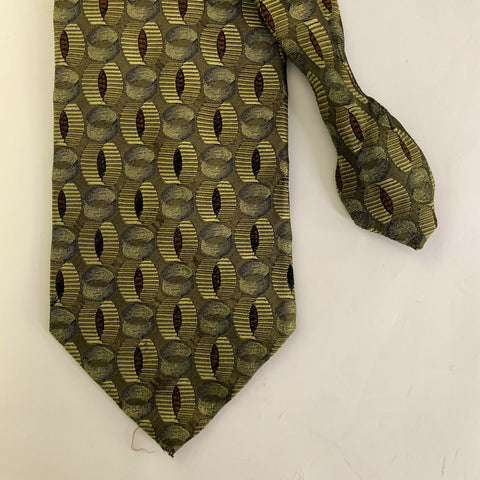 ERMENEGILDO ZEGNA Green Lime Geometric Tie