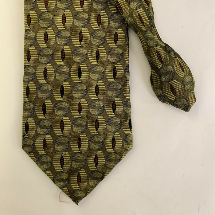 ERMENEGILDO ZEGNA Green Lime Geometric Tie