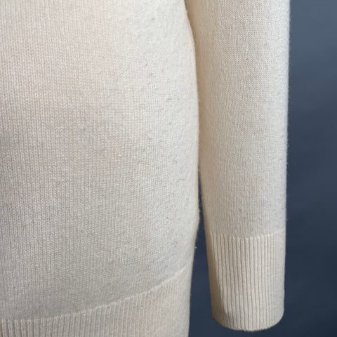 EQUIPMENT Size S Cream Cashmere Knit Oversized V-Neck Pullover