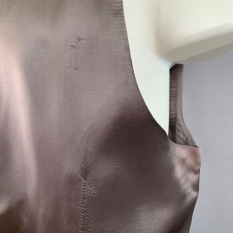 MAISON MARTIN MARGIELA Gilet de cérémonie en V, gris chiné taupe, taille 40