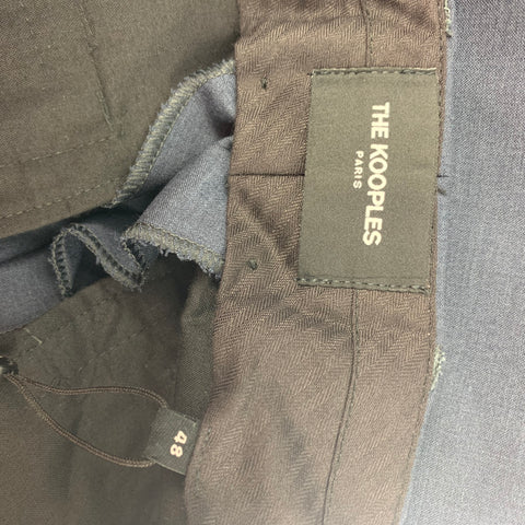 THE KOOPLES Taille 32 Pantalon habillé en laine bleue avec braguette zippée