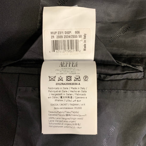 MOSCHINO Chest Size 34 Black Sequined Wool Blend Sport Coat