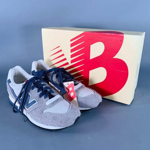 NEW BALANCE Grey Day 2023 Size 7 996 Grey Blue Color Block Suede Low Top Sneakers