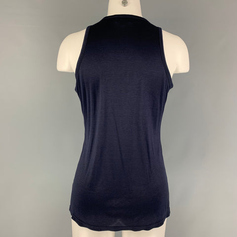 J.MENDEL Top de vestir sin mangas de tejidos mixtos de seda azul marino talla 4