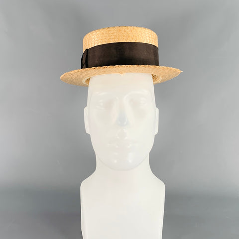 Canotier en Paille Tressée Naturelle VINTAGE