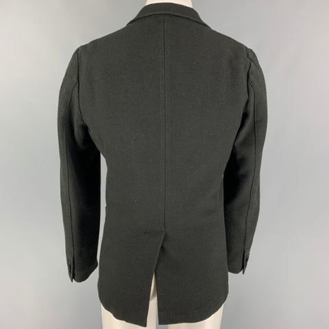 SPORTSWEAR COMPANY S.P.A. Size 38 Black Herringbone Wool Sport Coat