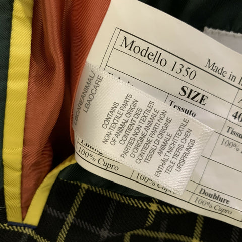 PAUL SMITH Chest Size 40 Black Yellow Plaid Wool Notch Lapel Sport Coat