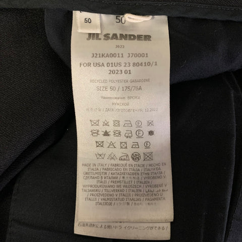 JIL SANDER Size 34 Black Polyester Elastic Waistband Pants