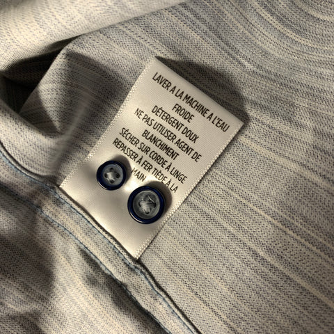 ROBERT GRAHAM Size XXL Blue Stripe Cotton Button Up Long Sleeve Shirt