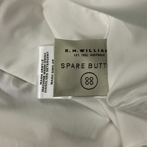 R.M. WILLIAMS Size M White Cotton Button Down Long Sleeve Shirt