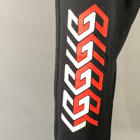 GUCCI Size L Black Cotton Sweatpants Casual Pants