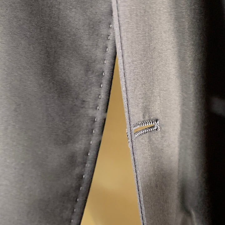 BRUNELLO CUCINELLI Taille 38 Manteau de sport à revers cranté en laine vierge et soie marine
