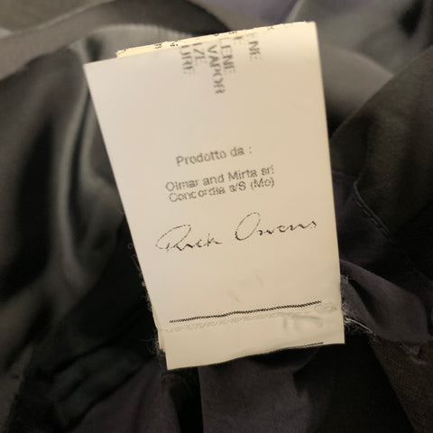 RICK OWENS SS2011 Chest Size Grey Dark Grey Linen Cotton Silk Sport Coat
