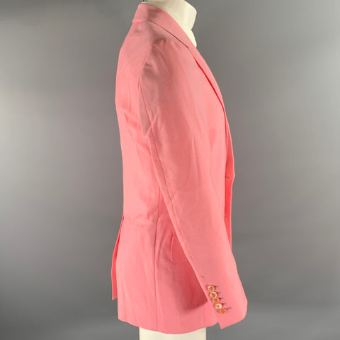 TOM FORD Size 36 Pink Mohair Wool Peak Lapel Sport Coat