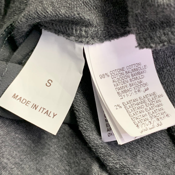 BRUNELLO CUCINELLI Size S Grey Cotton Blend Jersey Floral Monili Beaded Midi T-shirt Dress