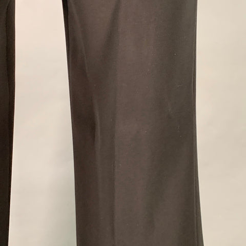 PRADA Size 8 Black Polyester Straight Side Zipper Dress Pants