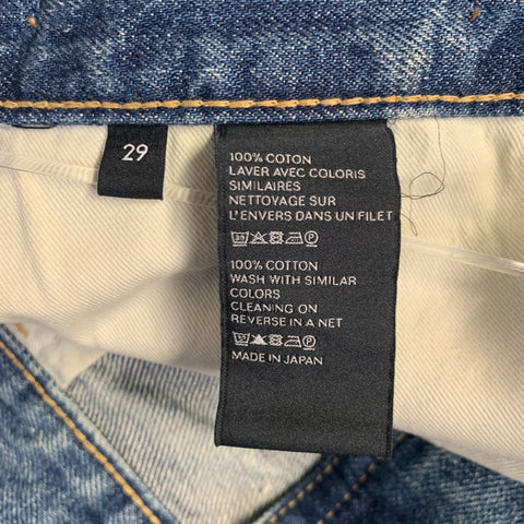 CELINE Size 29 Blue Denim Zip Fly Jeans