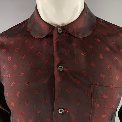 COMME des GARCONS Size XS Burgundy Red 11-B016 Cupra Long Sleeve Shirt