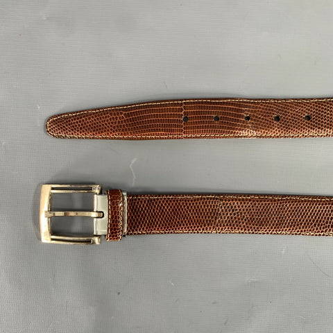 MARTIN DINGMAN Brown Lizard Belt