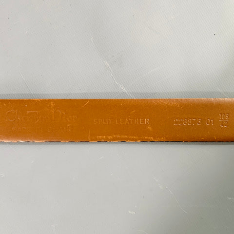 CHRISTIAN DIOR Size 42 Black Gold Leather Belt