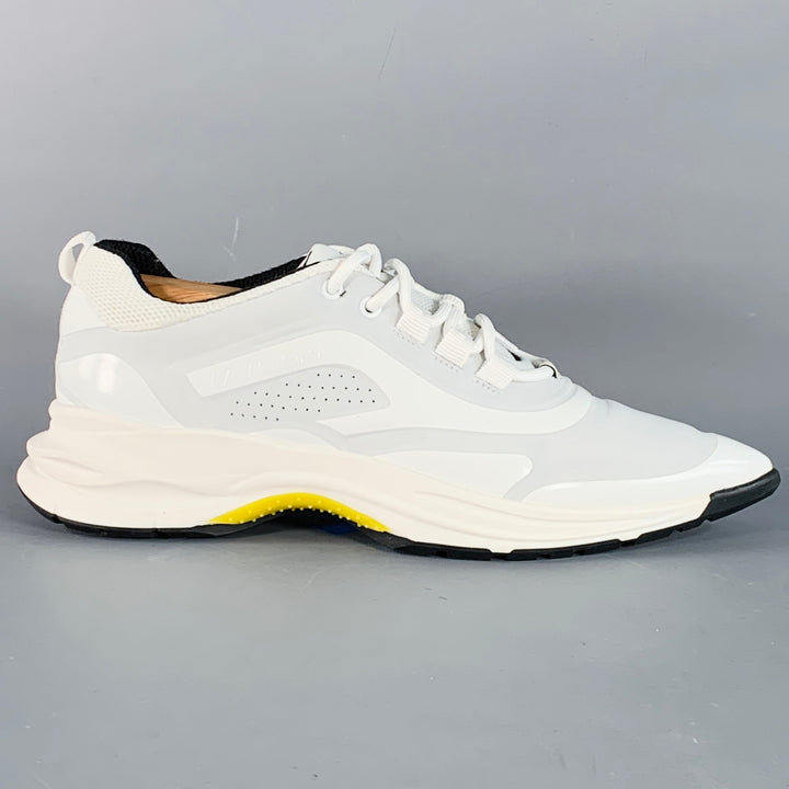 AZ FACTORY Size 10 White Mixed Materials Pointed Toe Sneakers