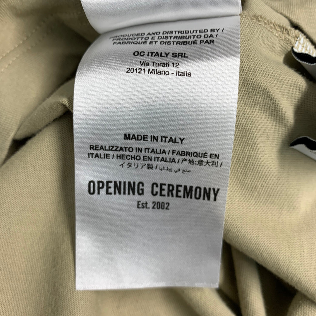 OPENING CEREMONY Size L Taupe New York Graphic Cotton Crew Neck T-shirt