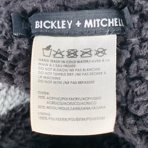 BICKLEY+MITCHELL Grey Black Knit Wool Blend Snood Scarf