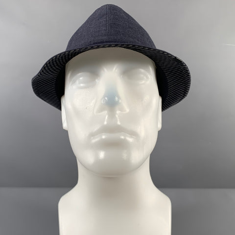 EMPORIO ARMANI Navy Grey Cotton Blend Hats