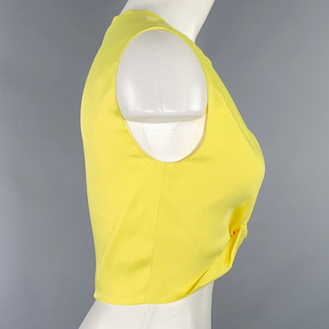 LAPOINTE Size 0 Yellow Neon Viscose Blend Side Zipper Dress Top