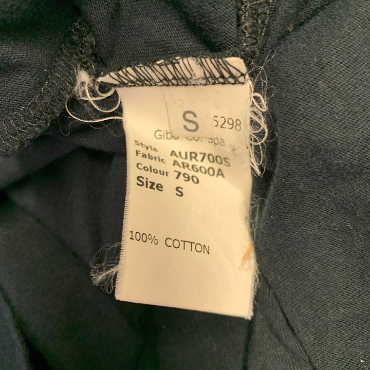 JOHN GALLIANO Size S Black Monogram Print Cotton V-Neck T-shirt