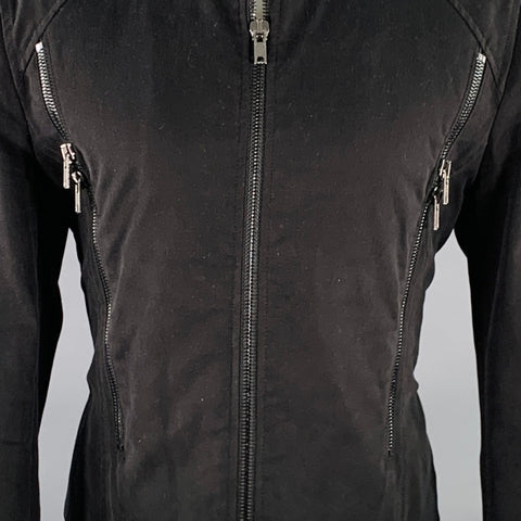 TOM REBL Blouson motard en coton mélangé noir taille M
